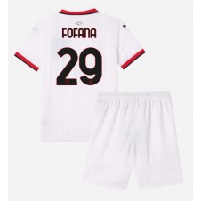 AC Milan Youssouf Fofana #29 Bortedraktsett Barn 2024-25 Kortermet (+ korte bukser)